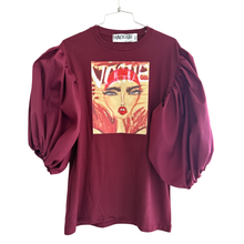 Cargar imagen en el visor de la galería, Burgundy T-shirt
