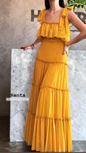 Cargar imagen en el visor de la galería, VESTIDO AMARILLO LARGO
