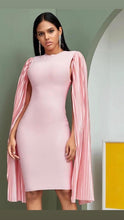 Cargar imagen en el visor de la galería, VESTIDO MIDI ROSA BANDAGE RENTA
