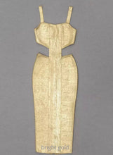 Cargar imagen en el visor de la galería, Gold midi dress
